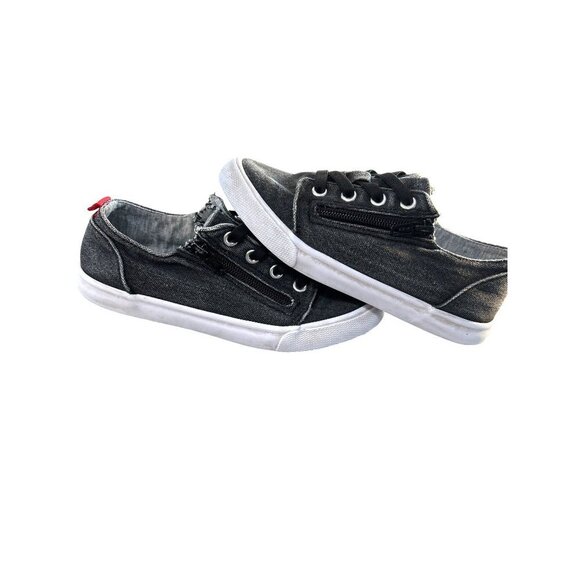 Cat & Jack Girls Sneakers Zip Sides Gray Size 1 - Picture 3 of 10